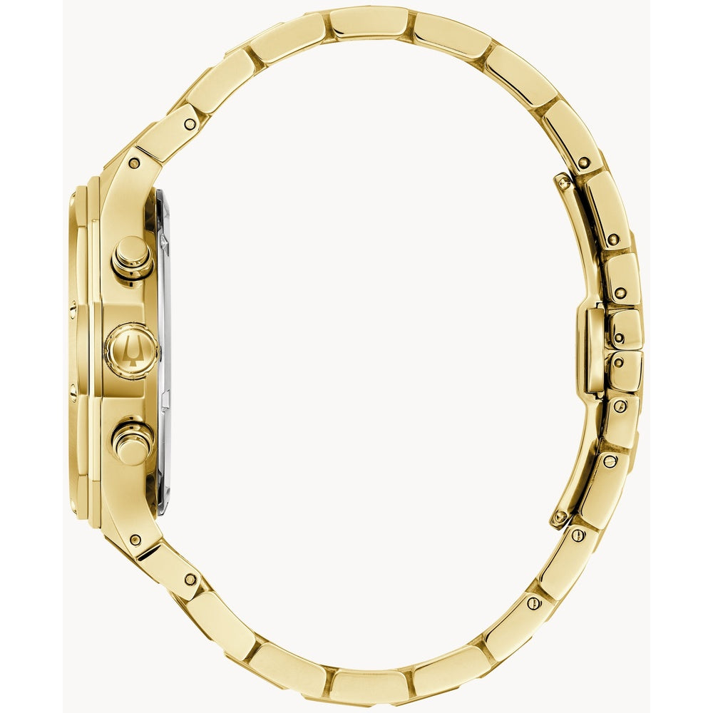 Bulova Prestige Classic Black Dial Gold Accent Chronograph