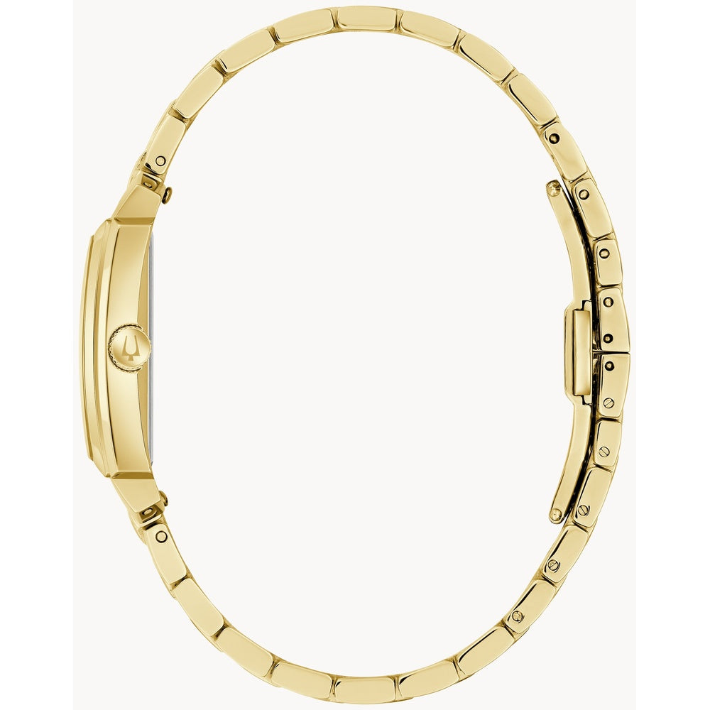 Bulova Sutton White Dial Gold-Tone Elegance Watch