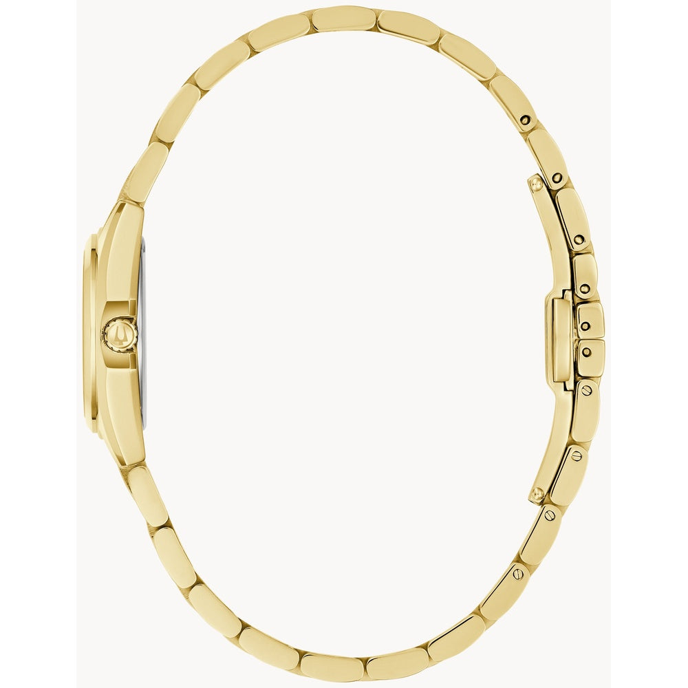Bulova Surveyor Pink Dial Gold-Tone Watch