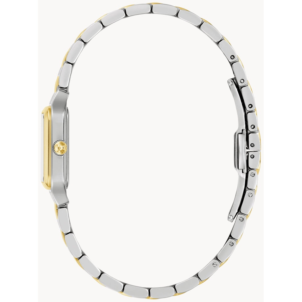 Bulova Sutton Silver Dial Gold-Tone Elegance Watch