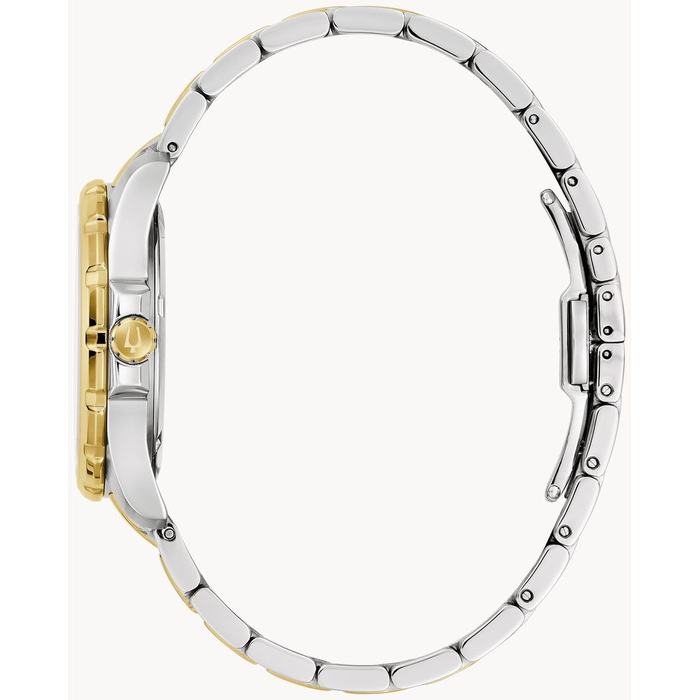 Bulova Marine Star White Dial Gold-Tone Watch