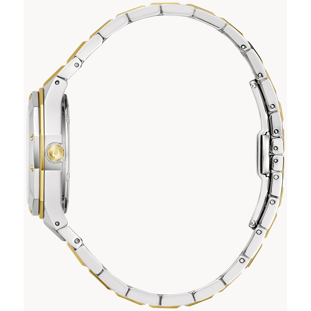 Bulova Prestige Classic White Dial Gold Accent Watch