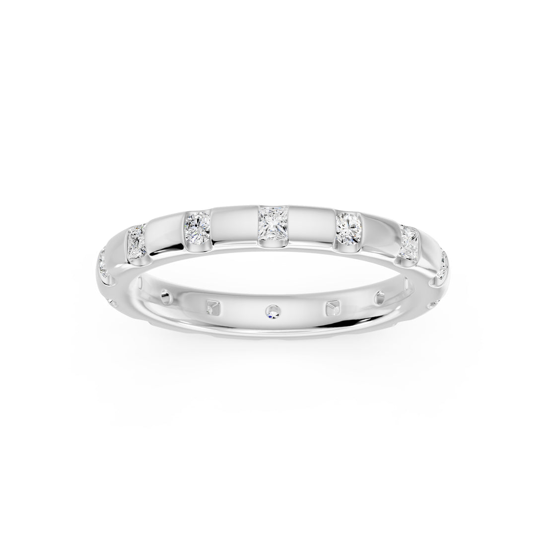 14k White Gold 1.13 ctw Lab-Grown Diamond Wedding Band