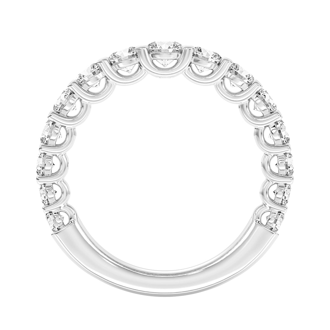 Platinum 1.66 ctw Lab-Grown 15 Diamond Wedding Band