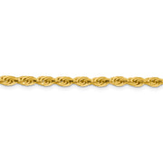 14ky 4.25mm 22in Semi-Solid Rope Chain