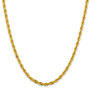 14ky 4.25mm 22in Semi-Solid Rope Chain