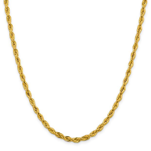 14ky 4.25mm 22in Semi-Solid Rope Chain