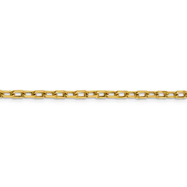 14k 3.7mm 18in Semi-solid D/C Open Link Cable Chain