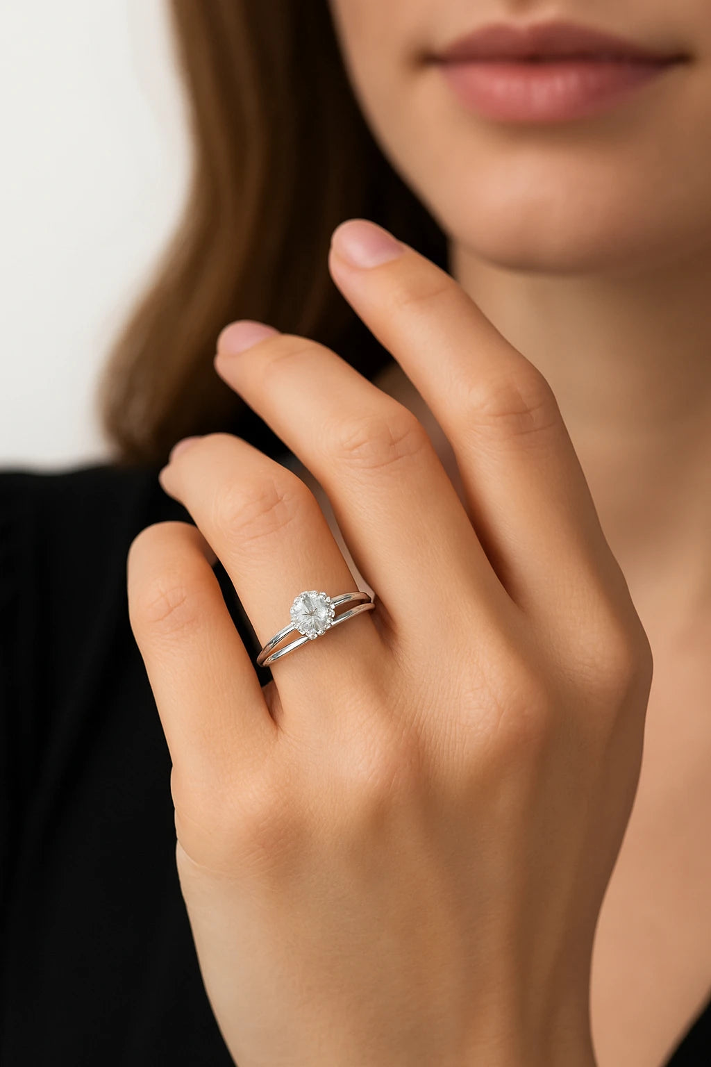 10K White Gold 0.08 ctw Diamond Promise Ring