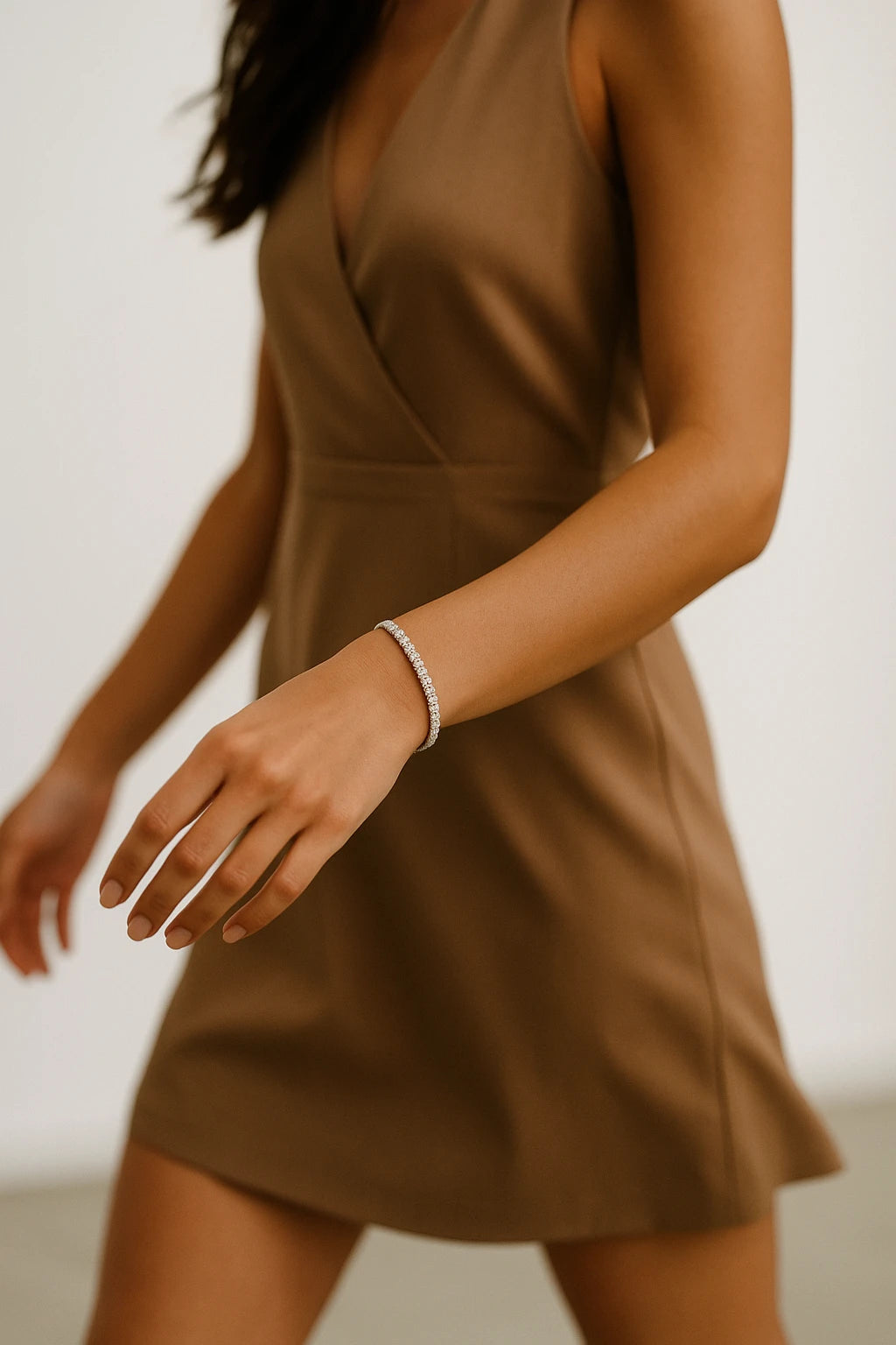 10K White Gold 2 ctw Diamond Tennis Illusion Bracelet