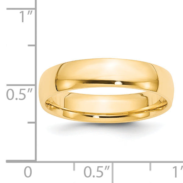 14K Yellow Gold 5mm Ltw Comfort Fit Band Size 8.5