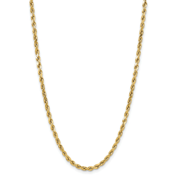 14k 5.5mm 22in Semi-solid D/C Rope Chain