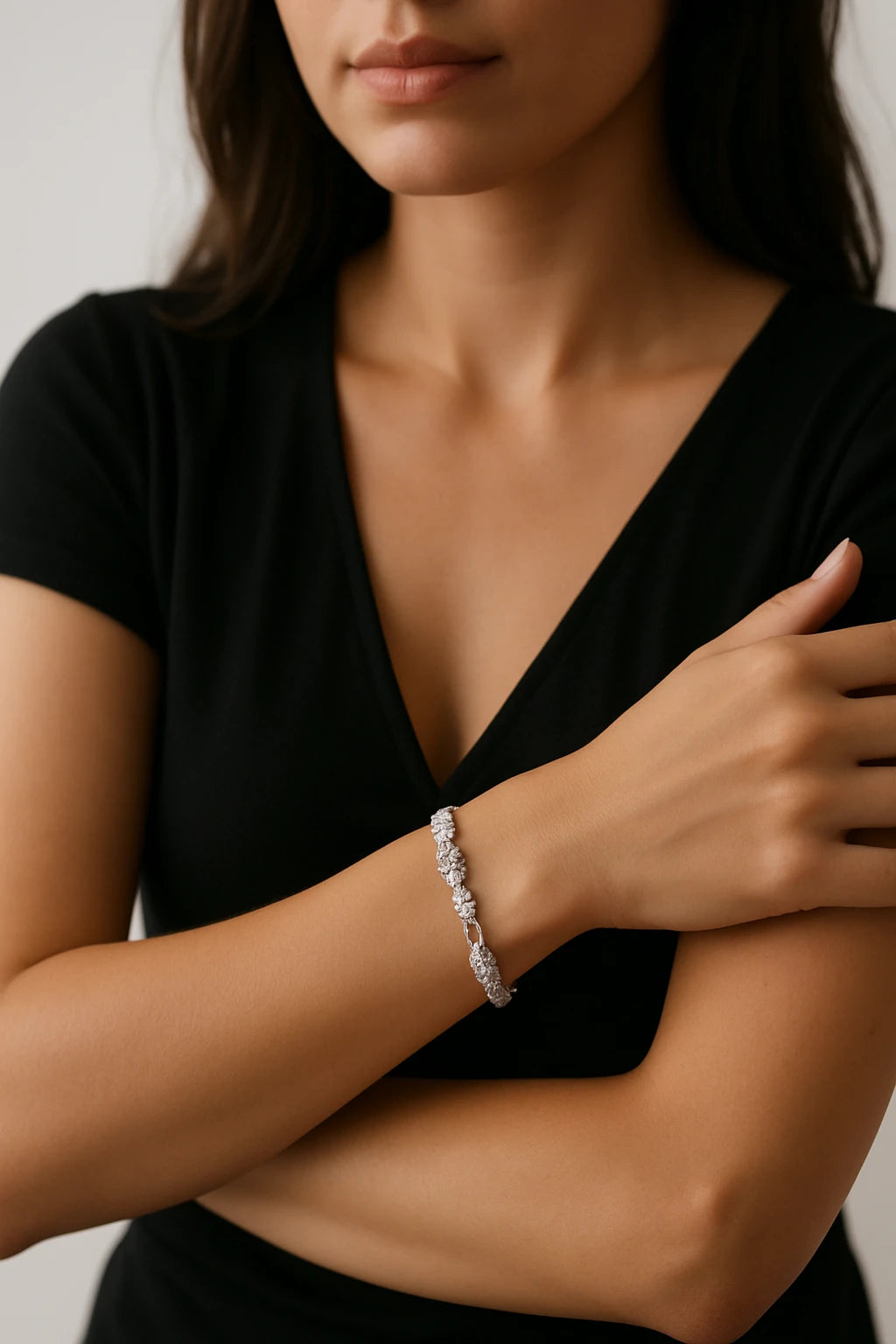 Silver White Gold 2.00 ctw Diamond Tennis Bracelet