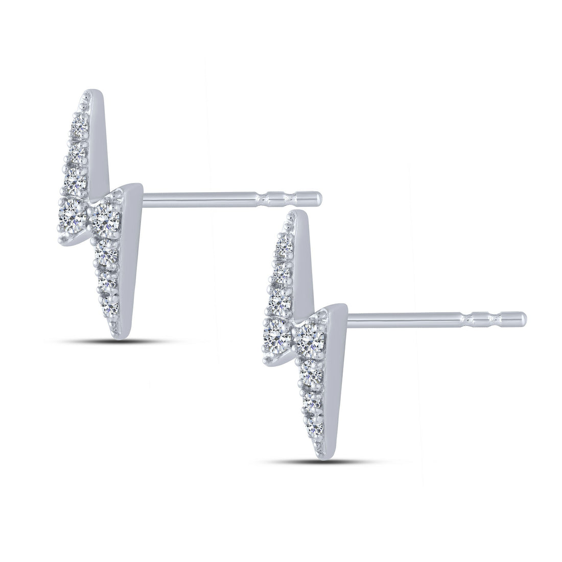 10Kwg 0.16ctw Dia Bolt Earring