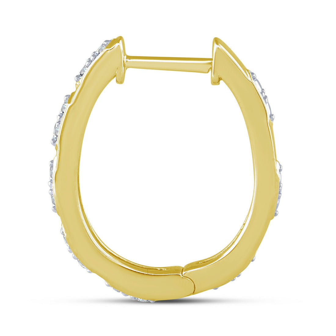 10K Yellow Gold 0.25 ctw Diamond Hoops Earrings