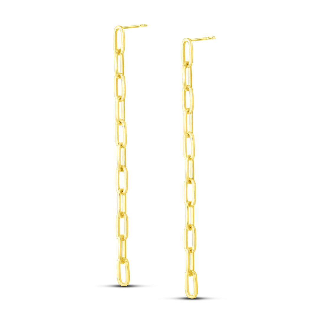 10K Yellow Gold Paperclip Earrings