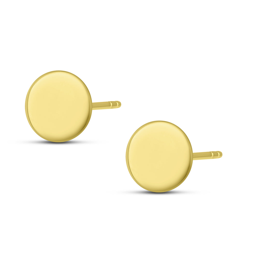 10K Yellow Gold Round Studs
