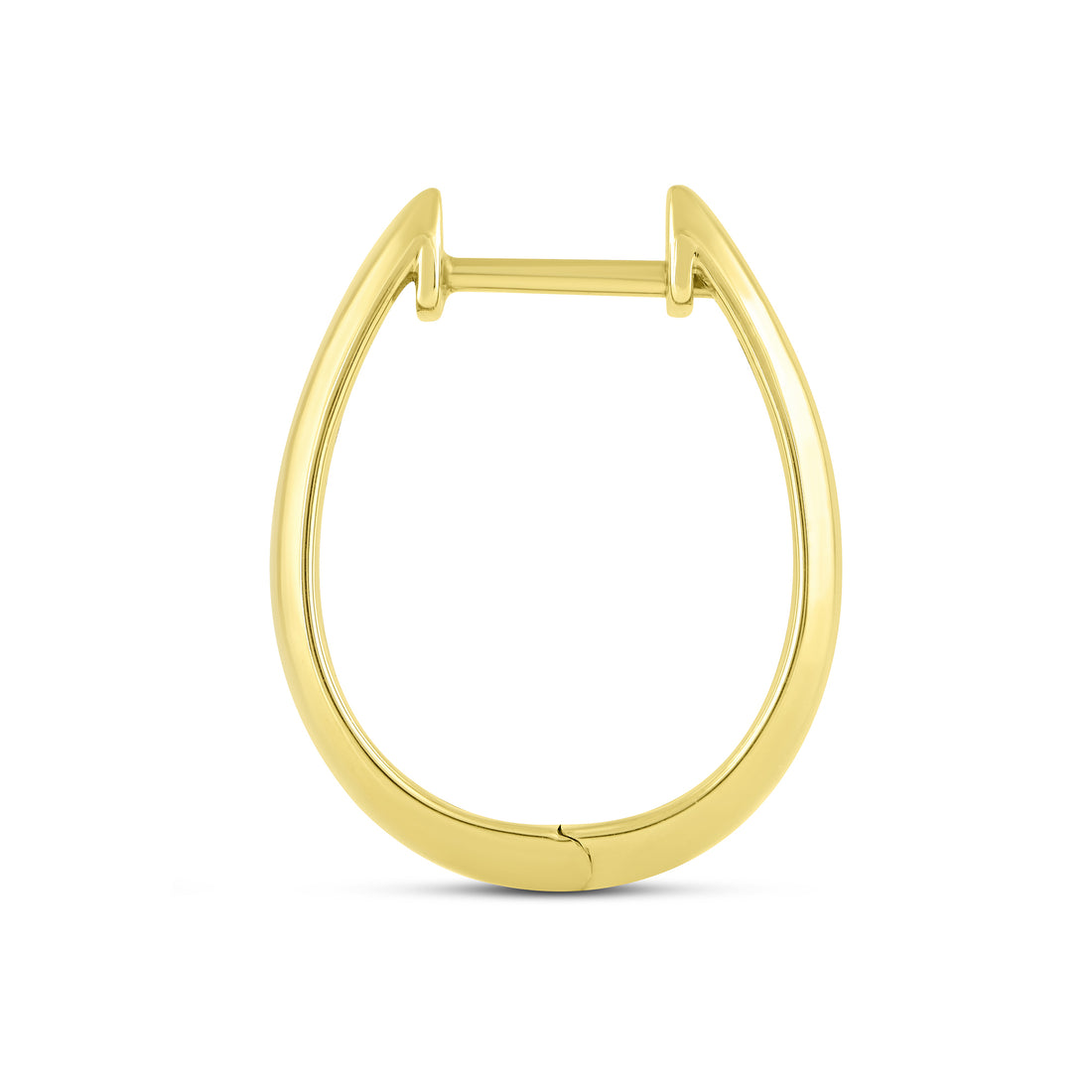10K Yellow Gold Plain Hoop Earrings