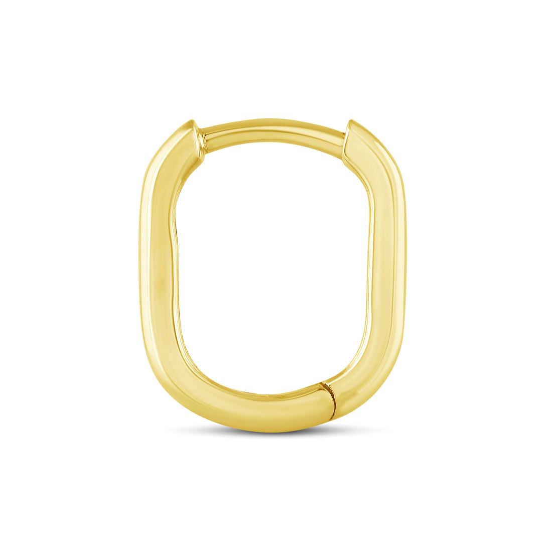 10K Yellow Gold Plain Hoop Earrings