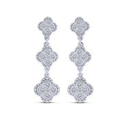 10K White Gold 0.50 Ctw Lab-Grown Diamond Earrings