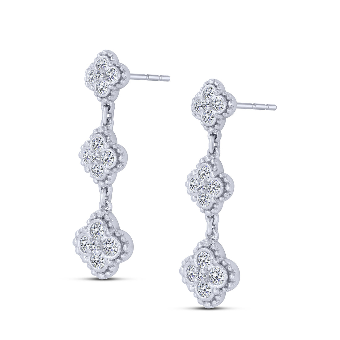 10K White Gold 0.50 ctw Lab-Grown Diamond Earrings