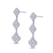 10K White Gold 0.50 Ctw Lab-Grown Diamond Earrings