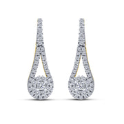 10K Yellow Gold 0.50 Ctw Lab-Grown Diamond Drop Earrings