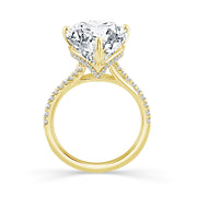 14K Yellow Gold 4.65 Ctw Lab-Grown Diamond Heart Bridal Set