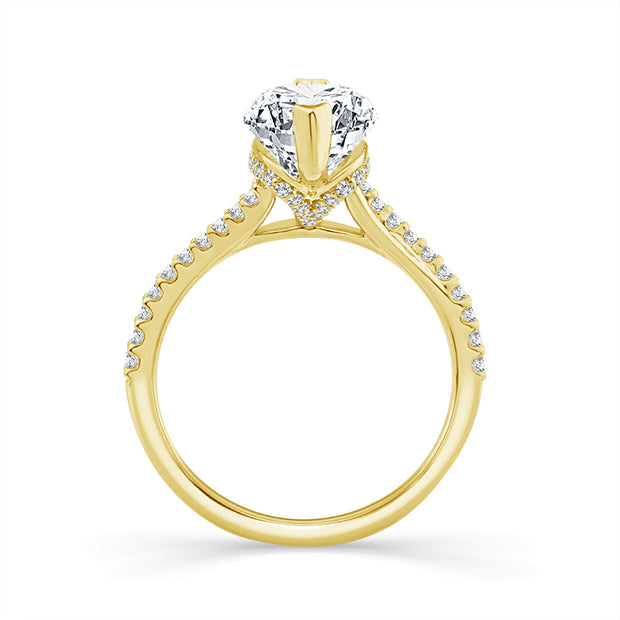 14K Yellow Gold 3.56 Ctw Lab-Grown Diamond Marquise Bridal Set