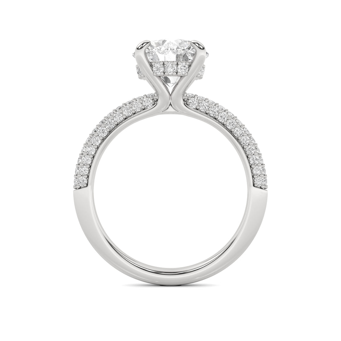 14K White Gold 2.75 ctw  Lab-Grown Diamond Round Engagement Ring
