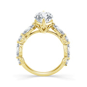 14K Yellow Gold 4.31  Ctw Lab-Grown Diamond Marquise Engagement Ring