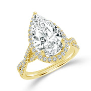 14K Yellow Gold 4.70 Ctw Lab-Grown Diamond Pear Engagement Ring