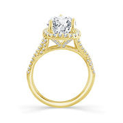 14K Yellow Gold 4.70 Ctw Lab-Grown Diamond Pear Engagement Ring