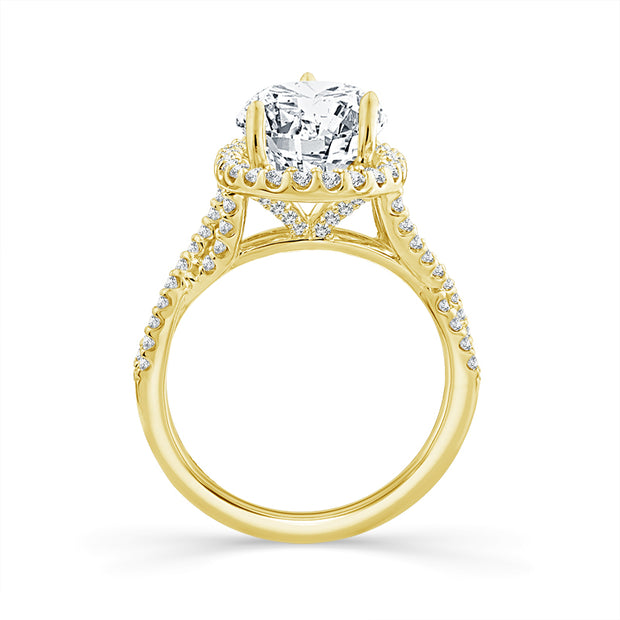 14K Yellow Gold 4.70 Ctw Lab-Grown Diamond Pear Engagement Ring