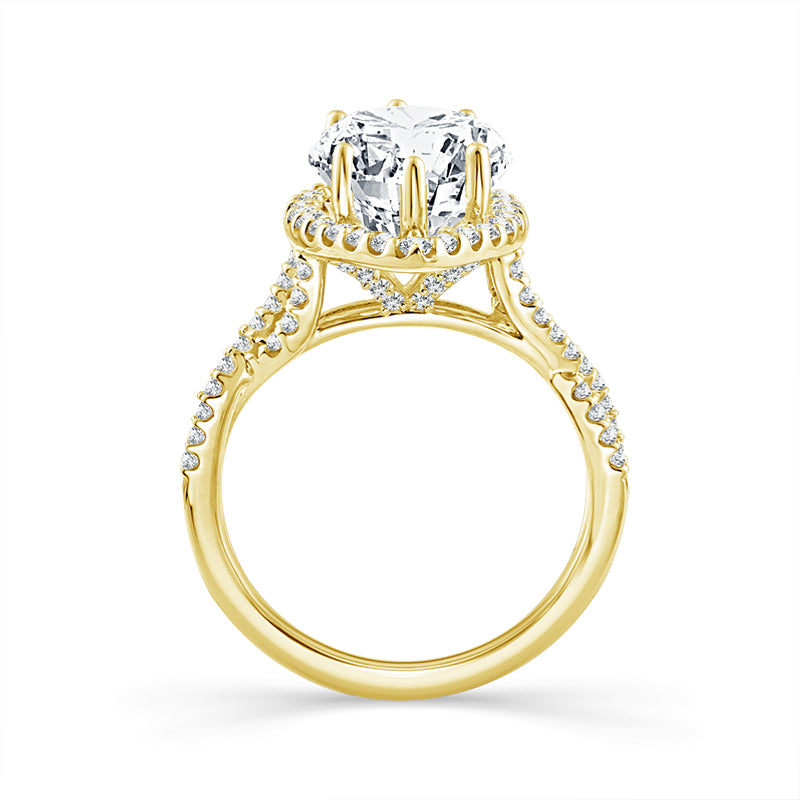 14K Yellow Gold 4.65 ctw Lab-Grown Diamond Marquise Engagement Ring
