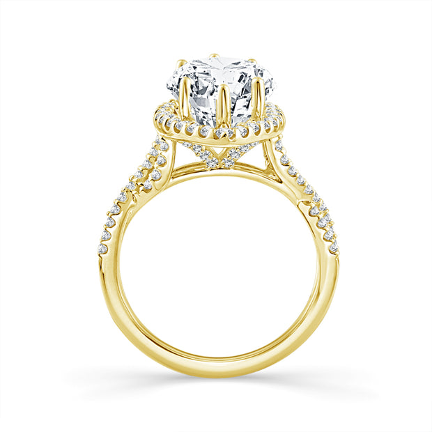 14K Yellow Gold 4.65 Ctw Lab-Grown Diamond Marquise Engagement Ring