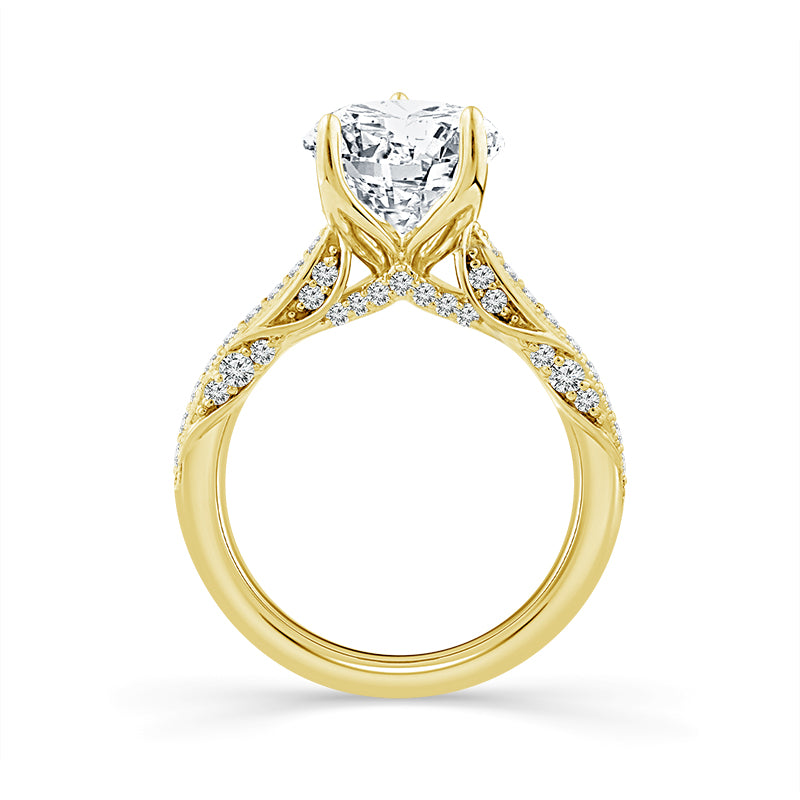 14K Yellow Gold 3.53 ctw Lab-Grown Diamond Pear Engagement Ring