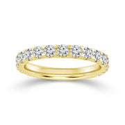 14K Yellow Gold 1.00 Ctw Lab-Grown Diamond French Pave Ladies Band