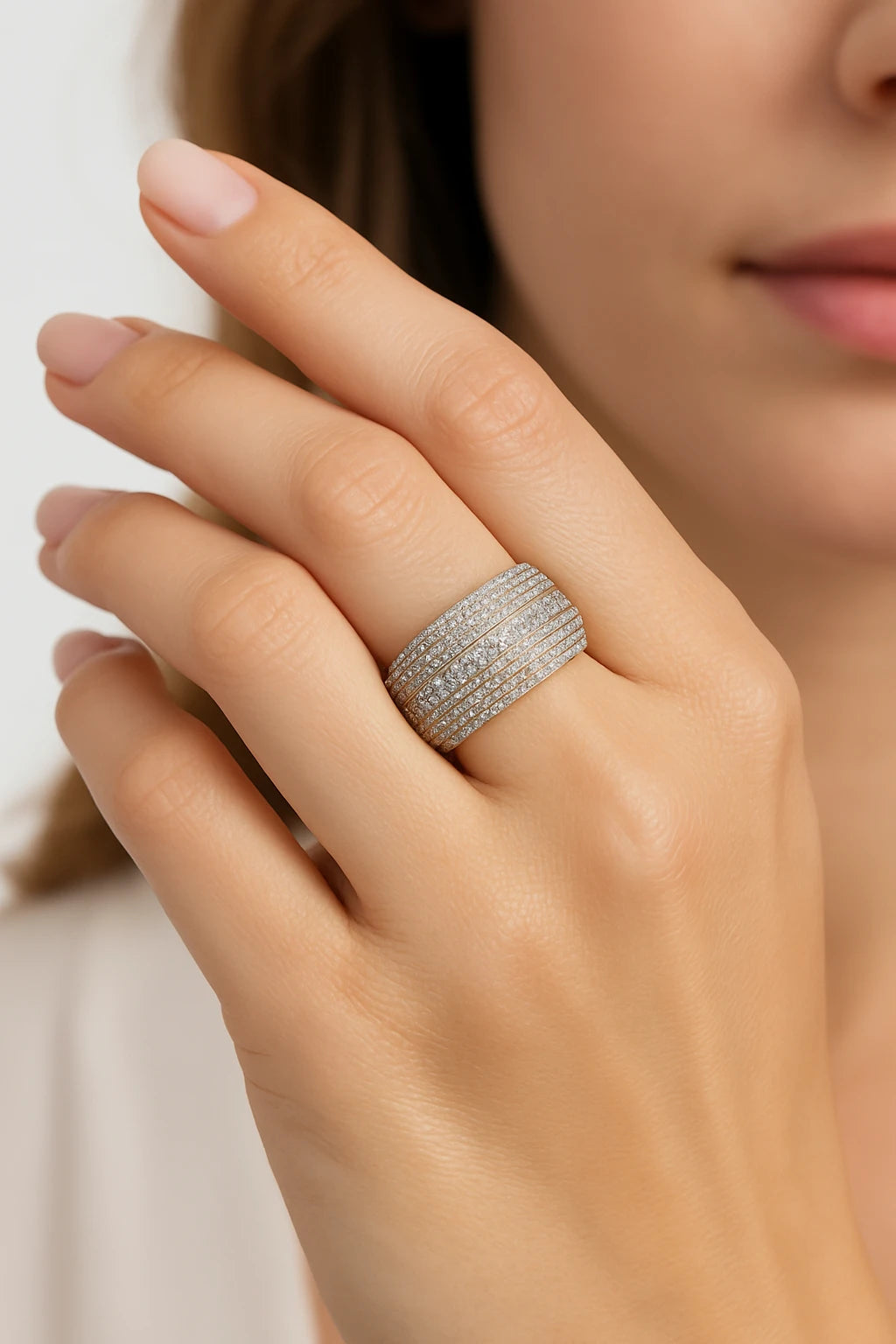 14K Yellow Gold 3.00 ctw Lab-Grown Diamond Baguette Band