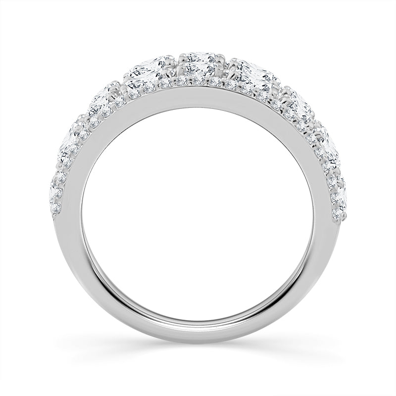 14K White Gold Lab-Grown 3 ctw Diamond Anniversary Band