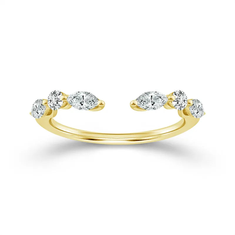 10K Yellow Gold Lab-Grown 3/4 ctw Diamond Anniversary Band