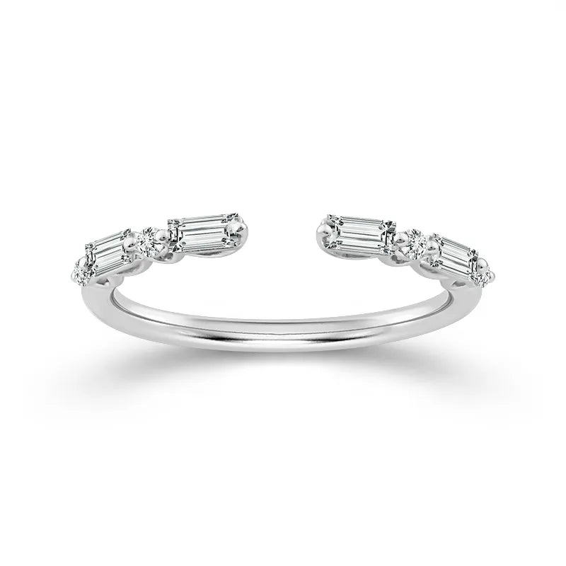 10K White Gold Lab-Grown 1/3 ctw Diamond Anniversary Band
