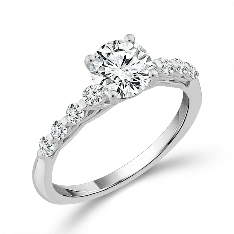 14K White Gold Diamond Round Lab-Grown 1.75 ctw Bridal Set
