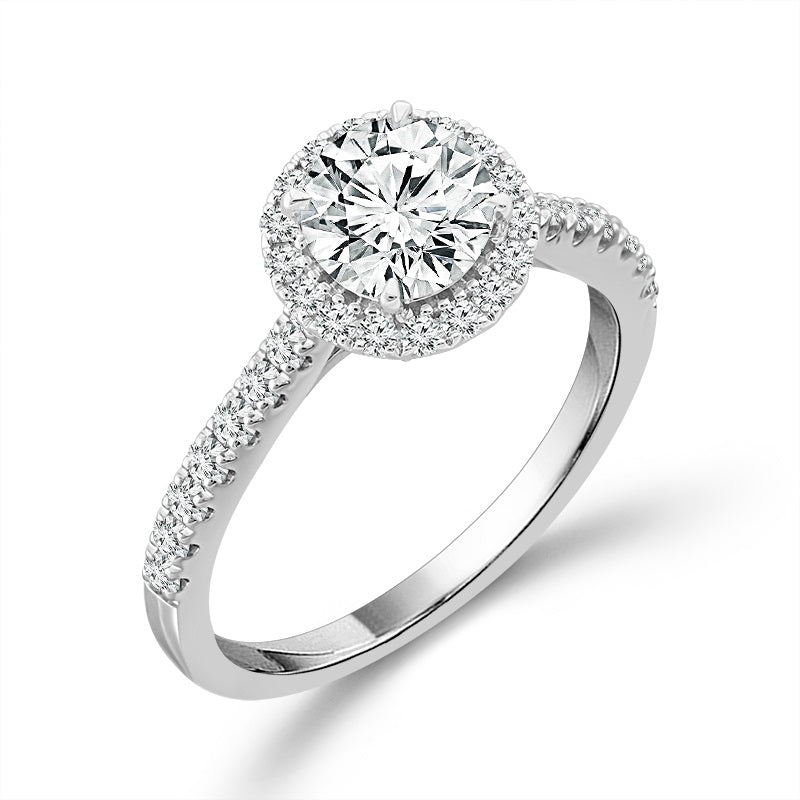 14K White Gold Lab-Grown Diamond 1.50 ctw Round Ring – Paramount Jewelers