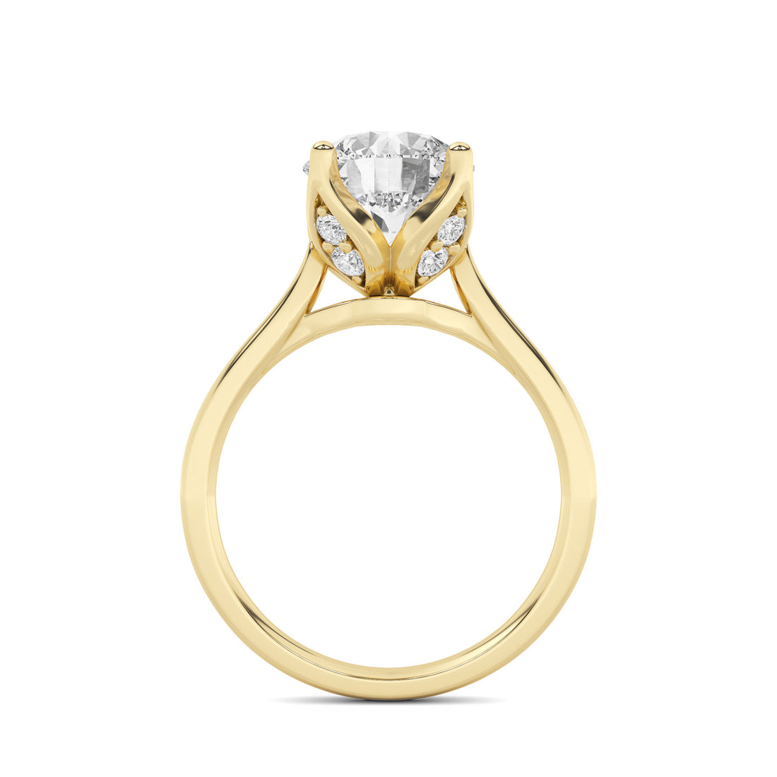 14K Yellow Gold 2.45 ctw  Lab-Grown Diamond Round Engagement Ring