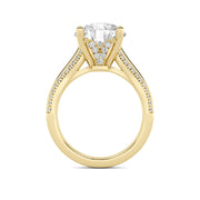 14K Yellow Gold 3.67 CTW Lab-Grown Diamond Round Engagement Ring