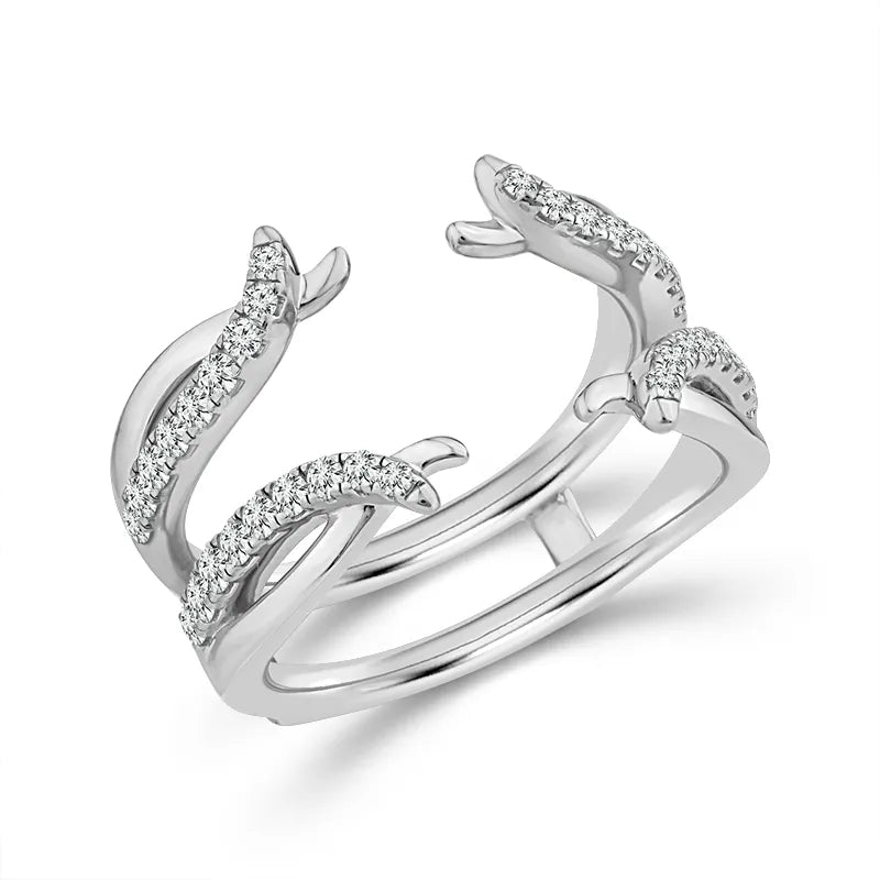 10K White Gold Lab-Grown 3/8 ctw Diamond Guard Ring – Paramount Jewelers
