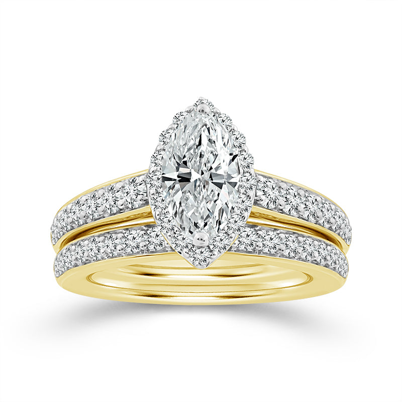 10K Yellow Gold Lab-Grown 1 3/4 ctw Diamond Trio Set