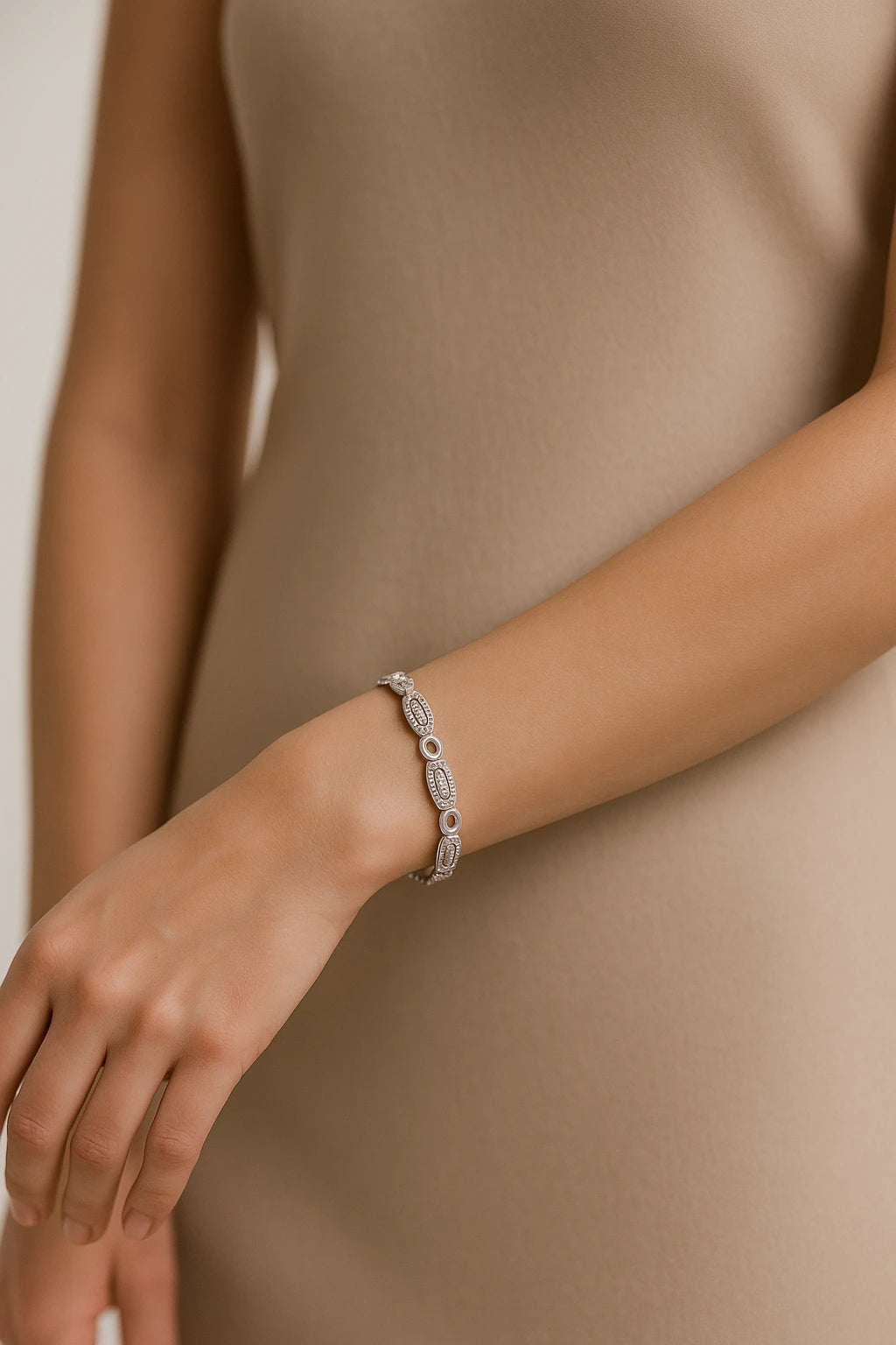 Silver 925 1.00 ctw Diamond Bracelet