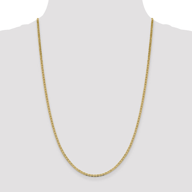 14k 2.4mm 18in Concave Anchor Chain